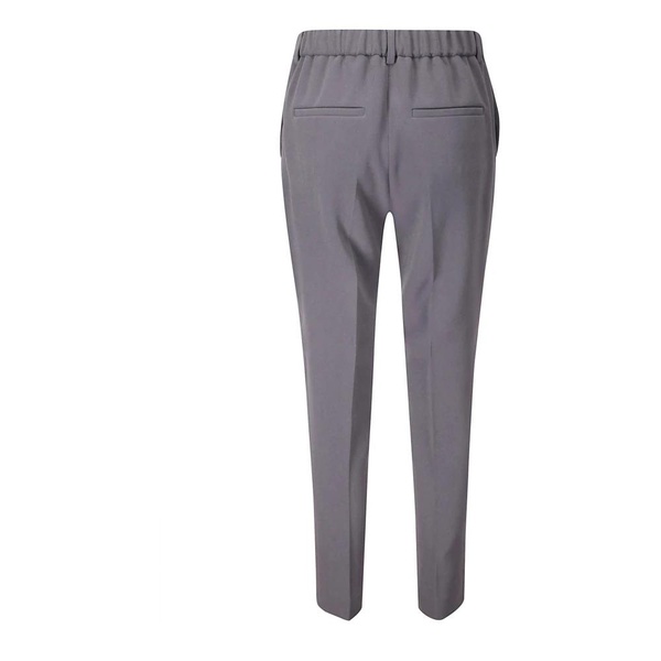 Cigarette Leg Trousers with Elastic Belt