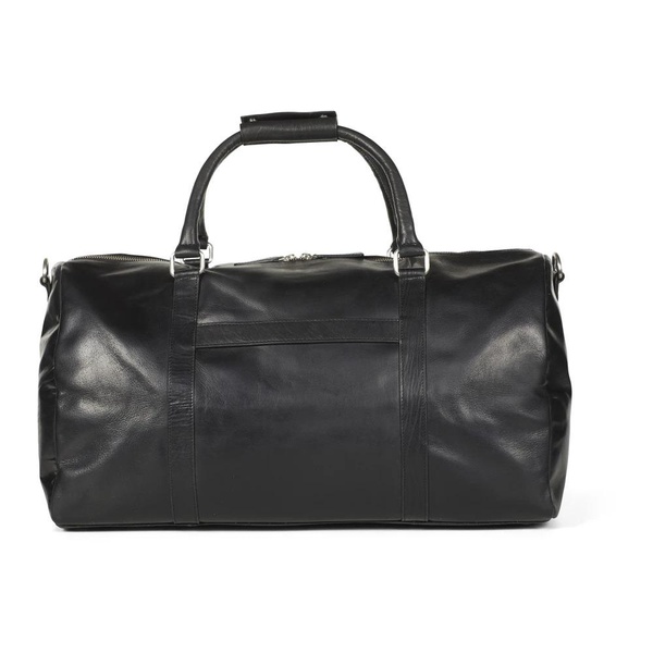Black Leather Weekend Bag