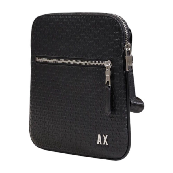 Black Zip Shoulder Bag with Pockets
