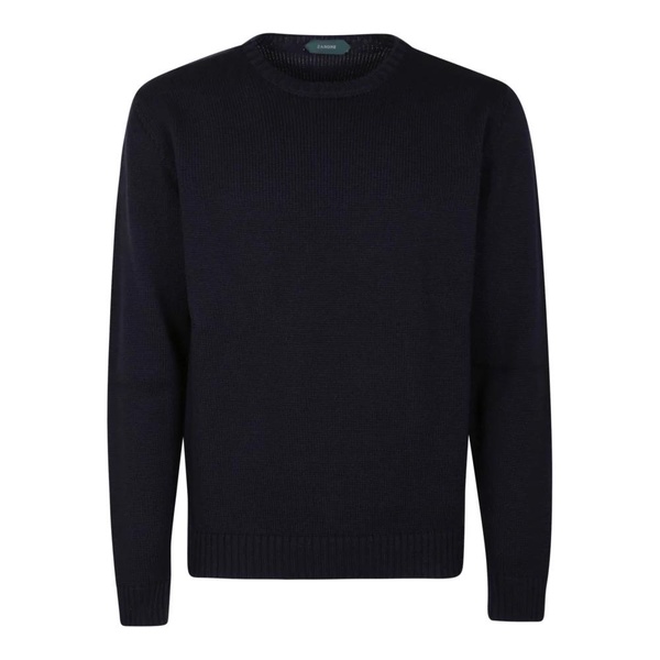 Blue Wool Crewneck Sweater
