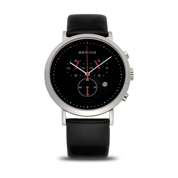 Classic Unisex Watch in Silver Glossy with Sapphire Glass and Stainless Steel Case