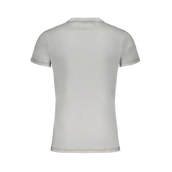 White Cotton T-Shirt with Print