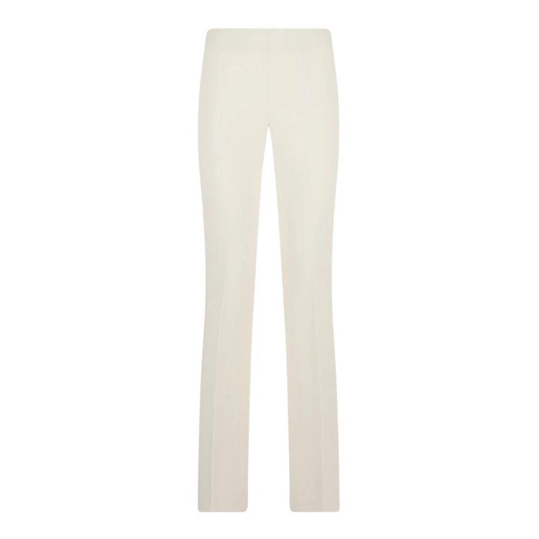 High Waist White Pants Stretch Design