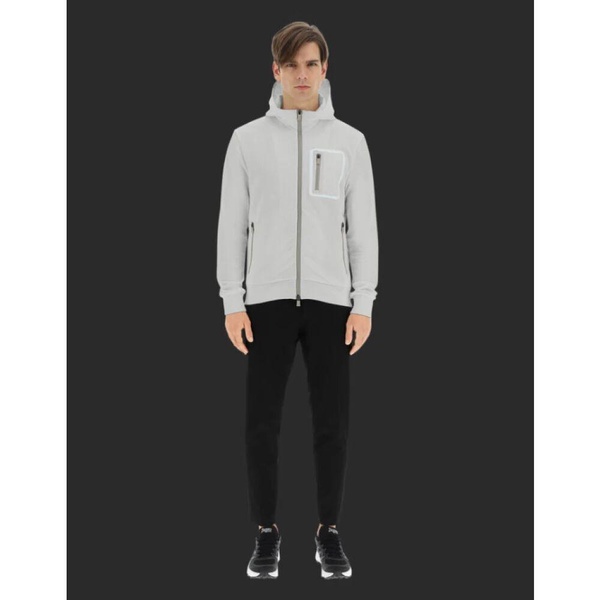 Cotton Laminate Sweater Bomber