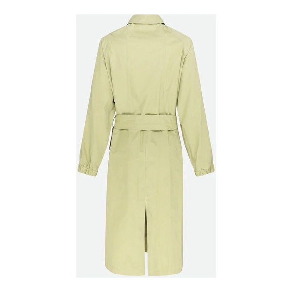 Green Trench Coat with Removable Belt