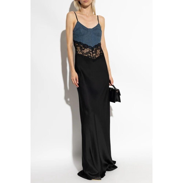 Dress made of combined materials