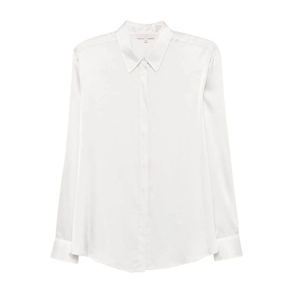 Silk Blend Grey Satin Shirt