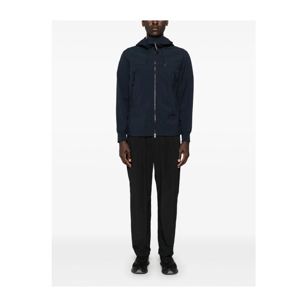 Blue Goggle Jacket with Zip Closure