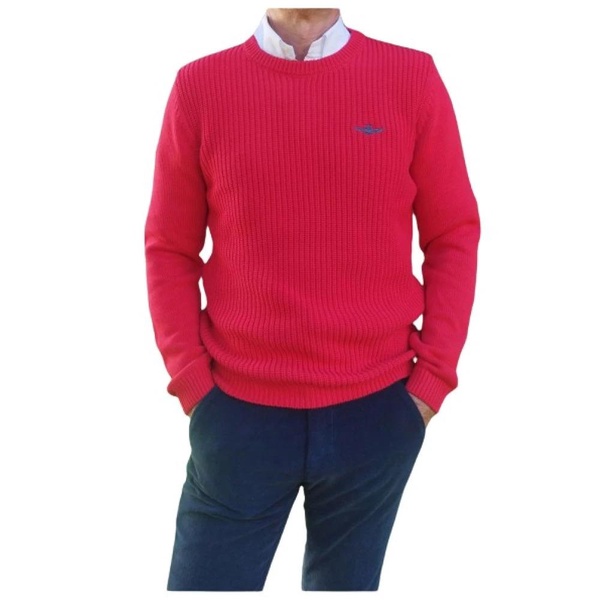 Cotton Knit Round Neck Sweater