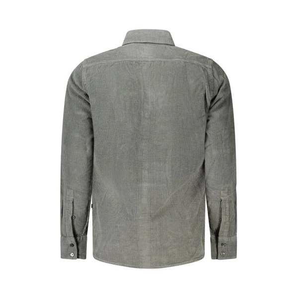 Velvet Long-Sleeve Shirt with Embroidery