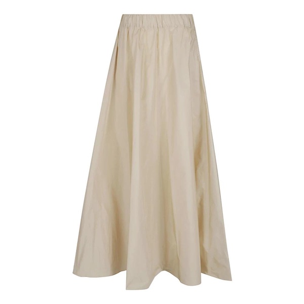 Elegant Satin Skirt Nude Neutrals