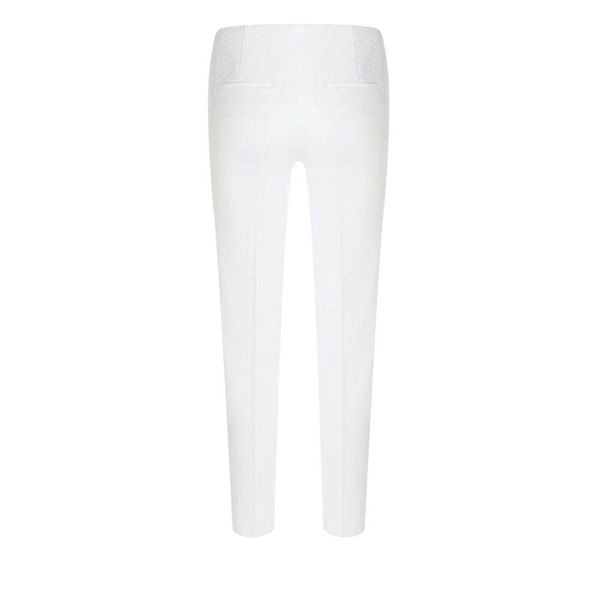 Skinny Fit Pique Cotton Cropped Trousers