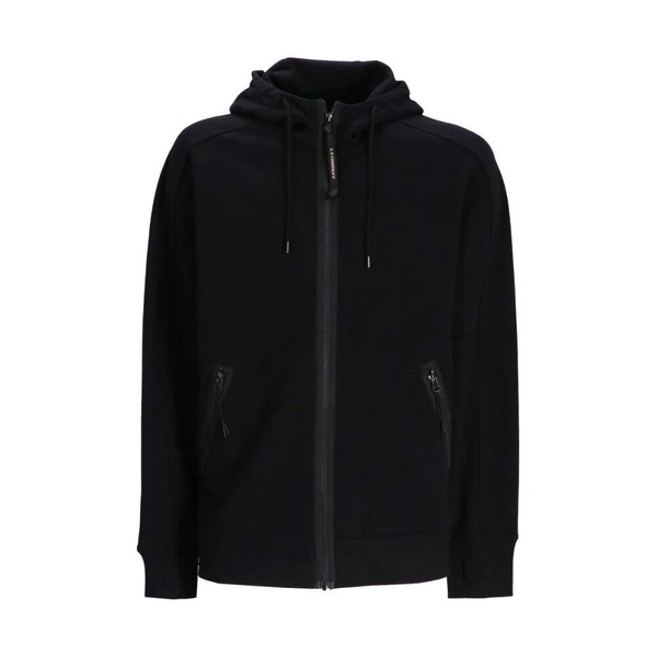 Black Fleece Hoodie with Lens Detail