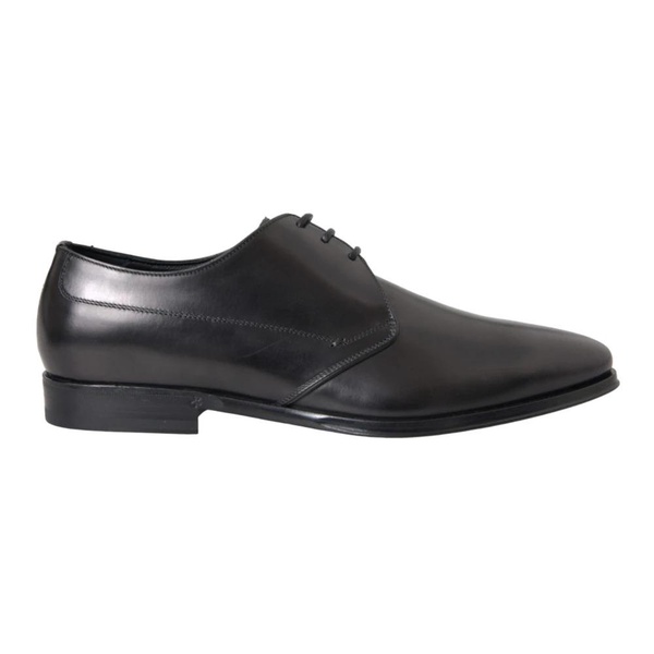 Black Leather Derby Formal Dress Shoes