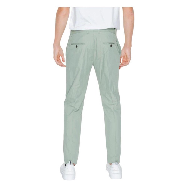 Green Plain Trousers with Pockets