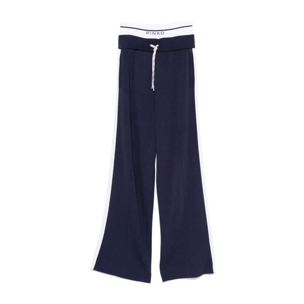 Blue Trousers with Side Stripe Detailing