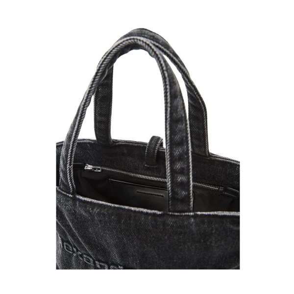 Dark Grey Denim Tote Bag