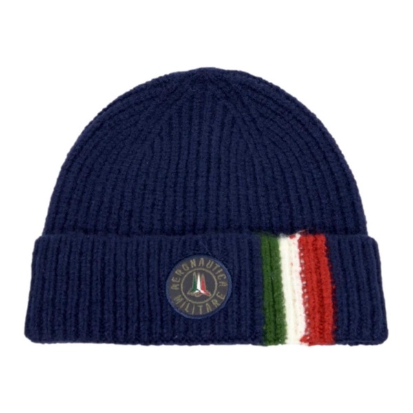 Ribbed Winter Beanie with Italian Flag