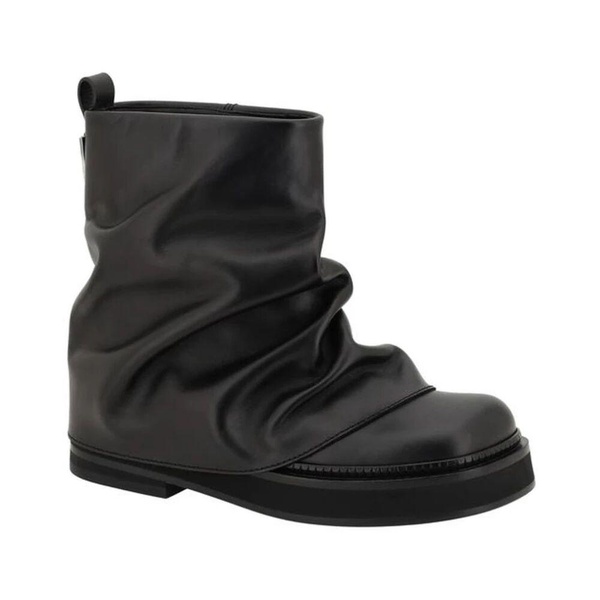 Robin Leather Ankle Boots Block Heel