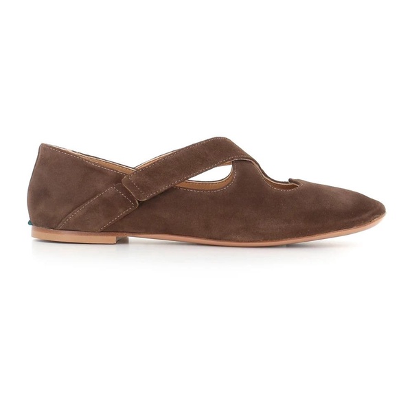 Brown Flat Ballerina Shoes