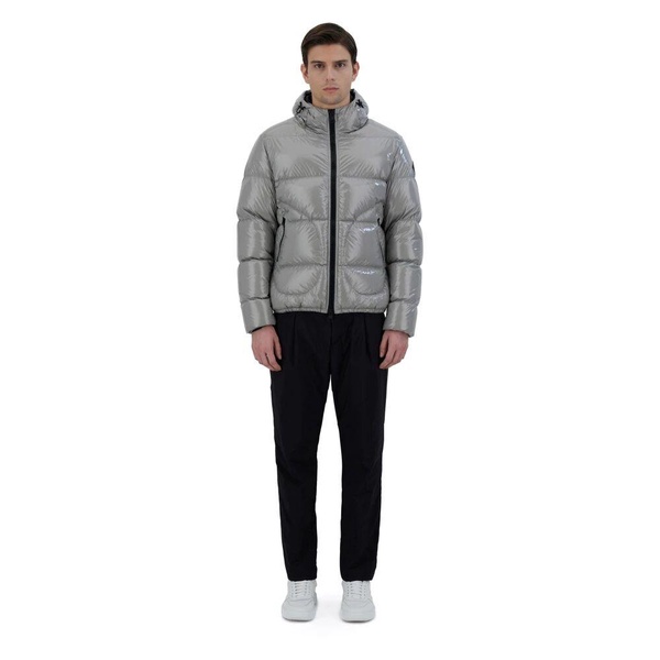 Light Grey Lacquered Puffer Coat