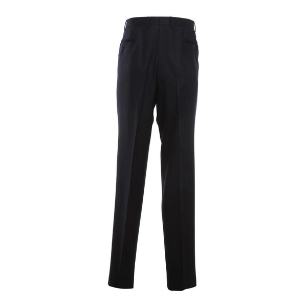 Wool Trousers with Pockets and Closure
