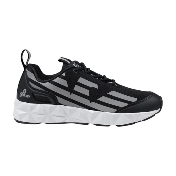 Black Print Lace-Up Sneakers