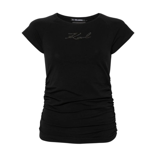 Black Monogram Rhinestone Tee