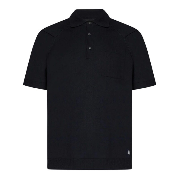 Blue Polo Shirt with Chest Pocket