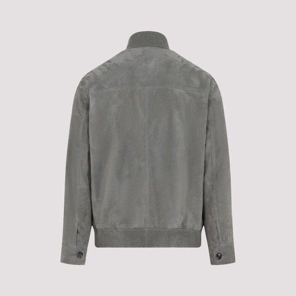 Suede Leather Blouson Jacket