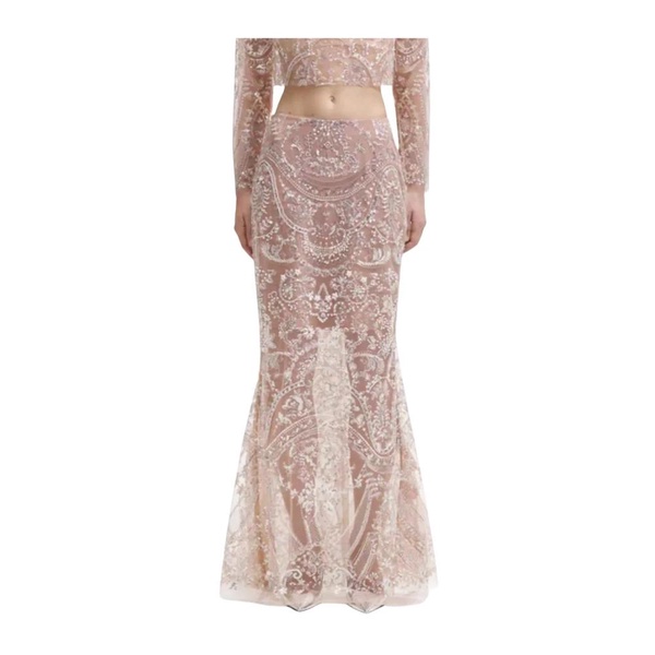 Sequin Paisley Maxi Skirt