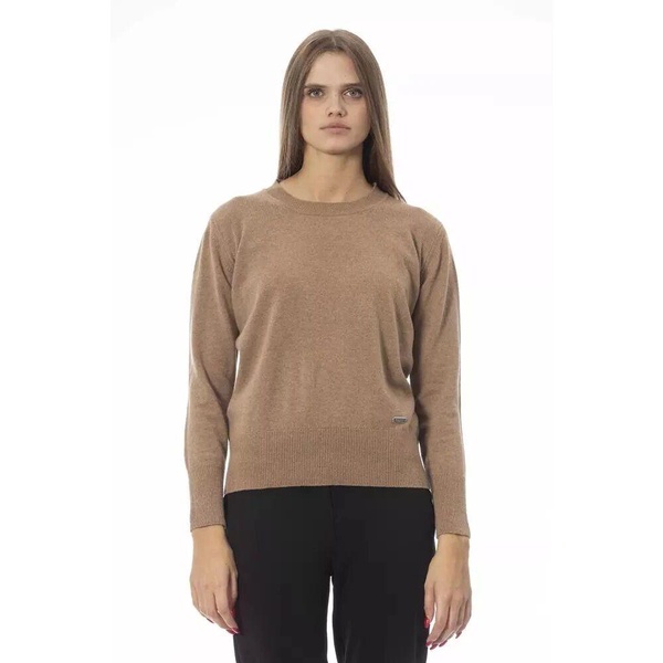 Beige Refined Sweater with Round Neck