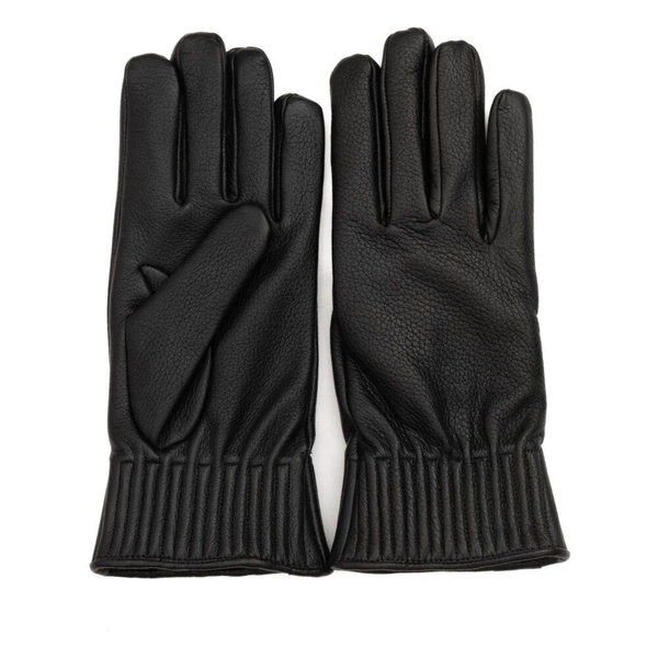 Black Leather Hammered Gloves
