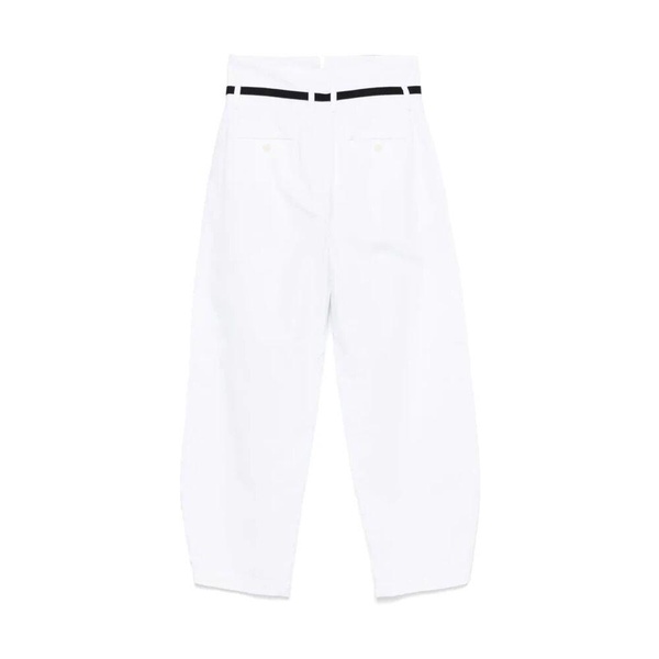 White Cotton Summer Trousers