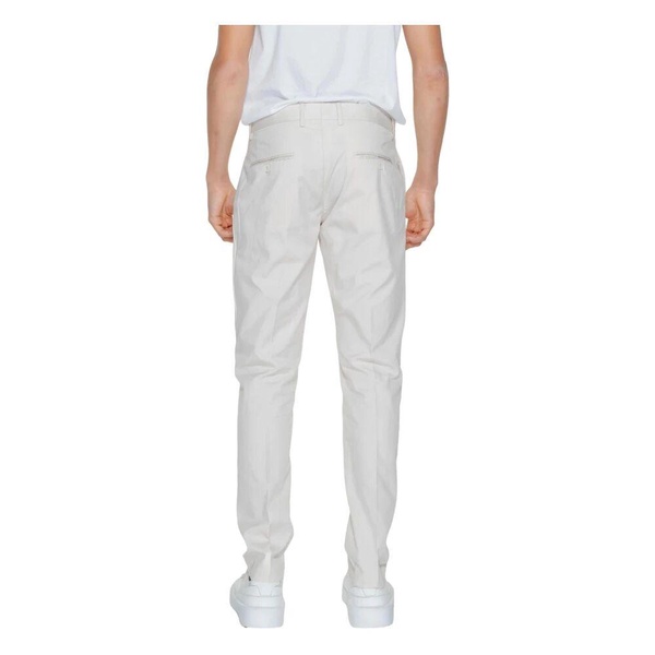 White Men's Zip Trousers