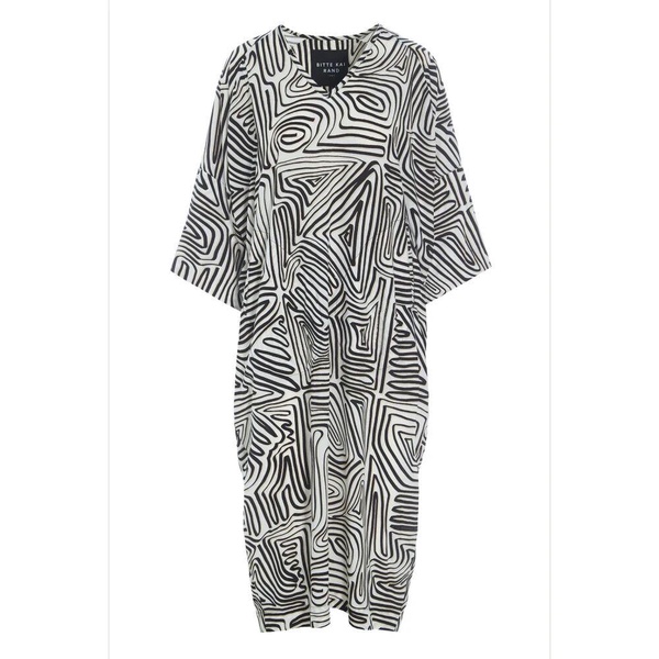 Haru Dress with Beetle Tracks Print