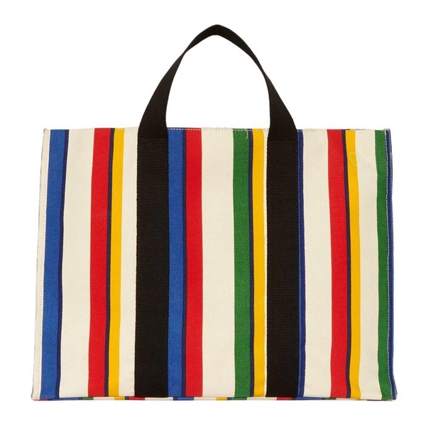 Canvas Shopping Bag with Stripe