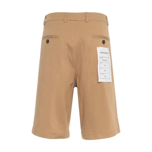 Brown Bermuda Shorts Elegant Pleats