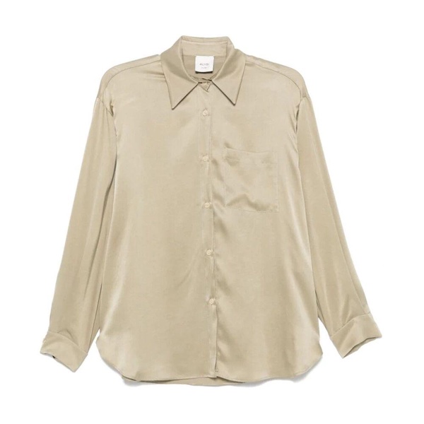 Satin Stone Shirt in Salvia