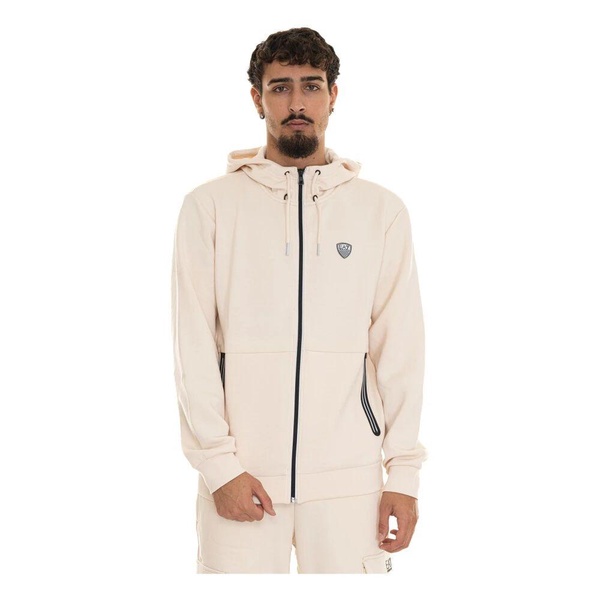 Hooded Zip Sweatshirt with Contrast Profiles