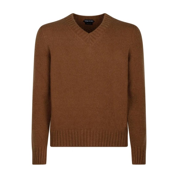 Caramel V Neck Cashmere Jumper