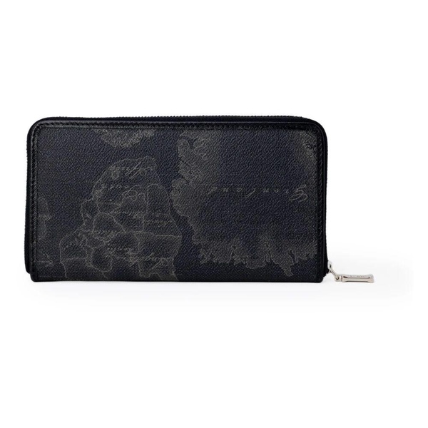 Black Leather Wallet with Polyurethane Trim