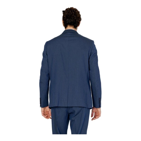Blue Buttoned Blazer for Men