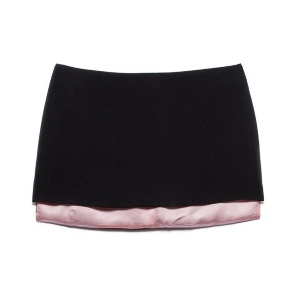 Black Mini Skirt with Side Slits