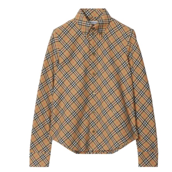 Beige Check Shirt