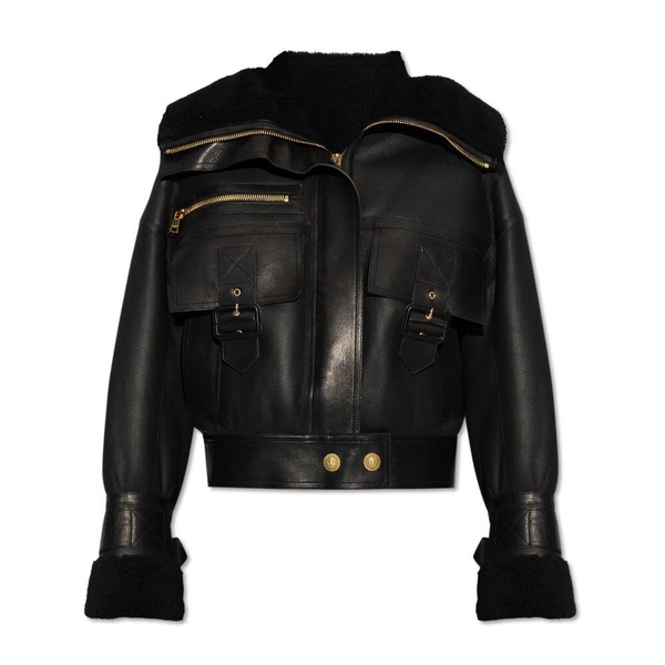 Balmain Shearling Coat with Pockets