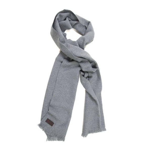 Classic Wool Scarf with Diagonal Print