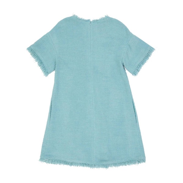 Cotton Mini Dress with Fringe Finish
