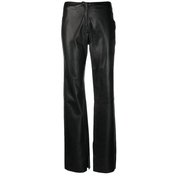 Real Leather Straight Suit Trousers
