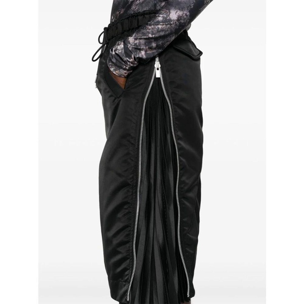 Black Twill Skirt with Pockets